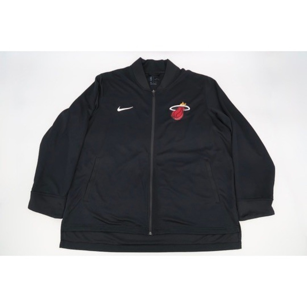 Nike Miami Heat Showtime Jacket Mens 2XL Black NBA Full Zip Bomber Team Issued